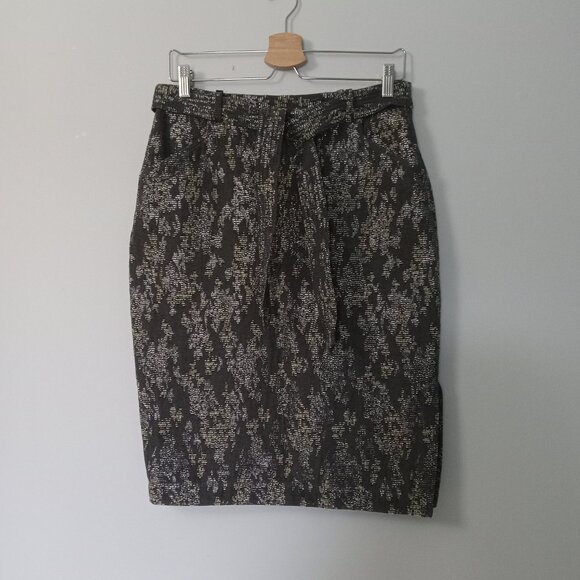 BANANA REPUBLIC ~ Jacquard Belted Pencil Skirt - Picture 2 of 12